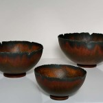 Set of antiqued bowls