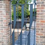 Riveted gate by Joel Tarr artist blacksmith
